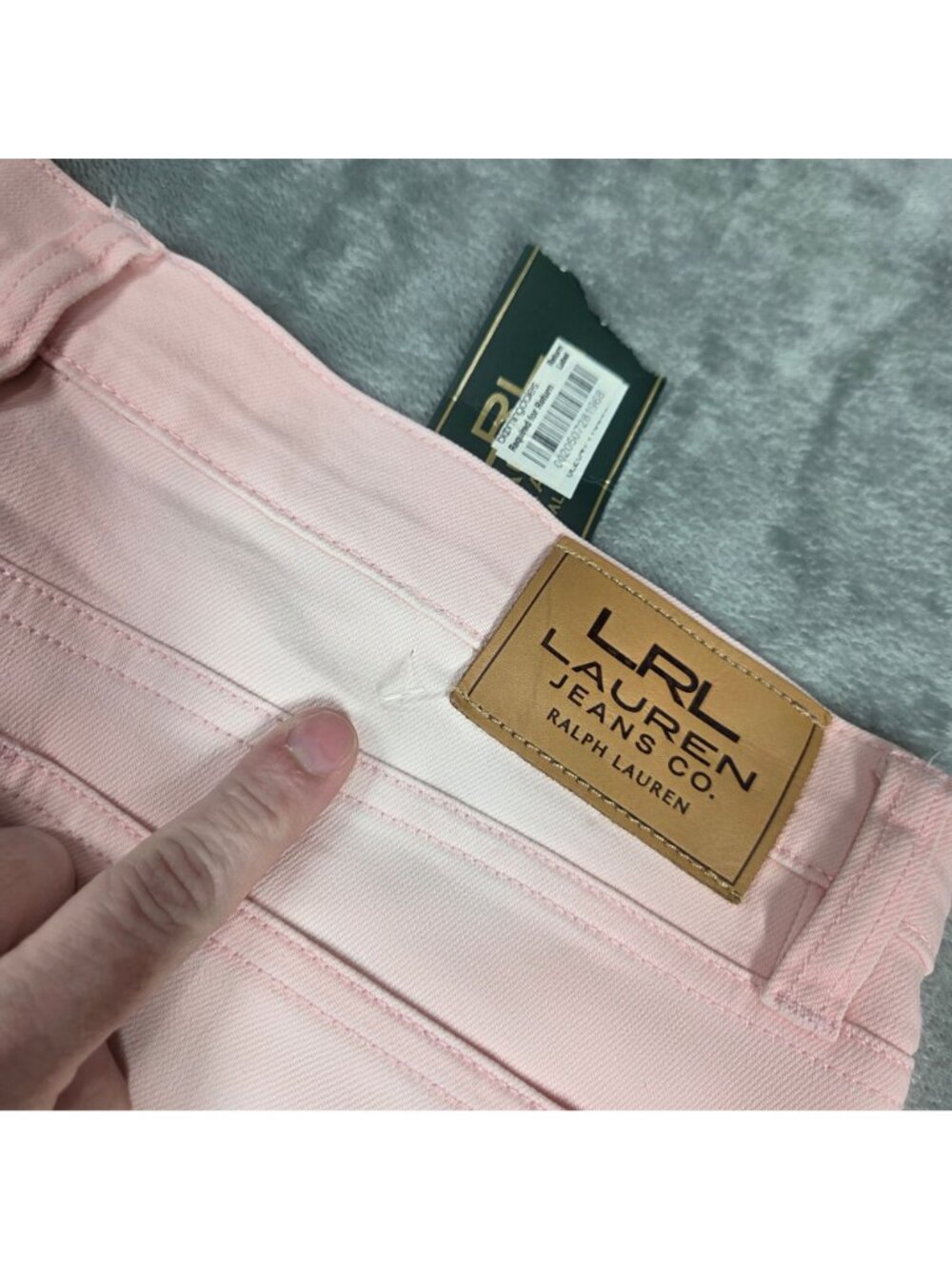 Lauren Ralph Lauren Jeans Womens 10 Washed Pink Ombre Modern Skinny Preppy NEW - Picture 6 of 10